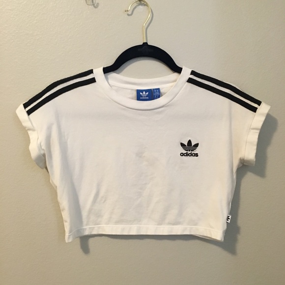 adidas Tops - Adidas White Crop Top